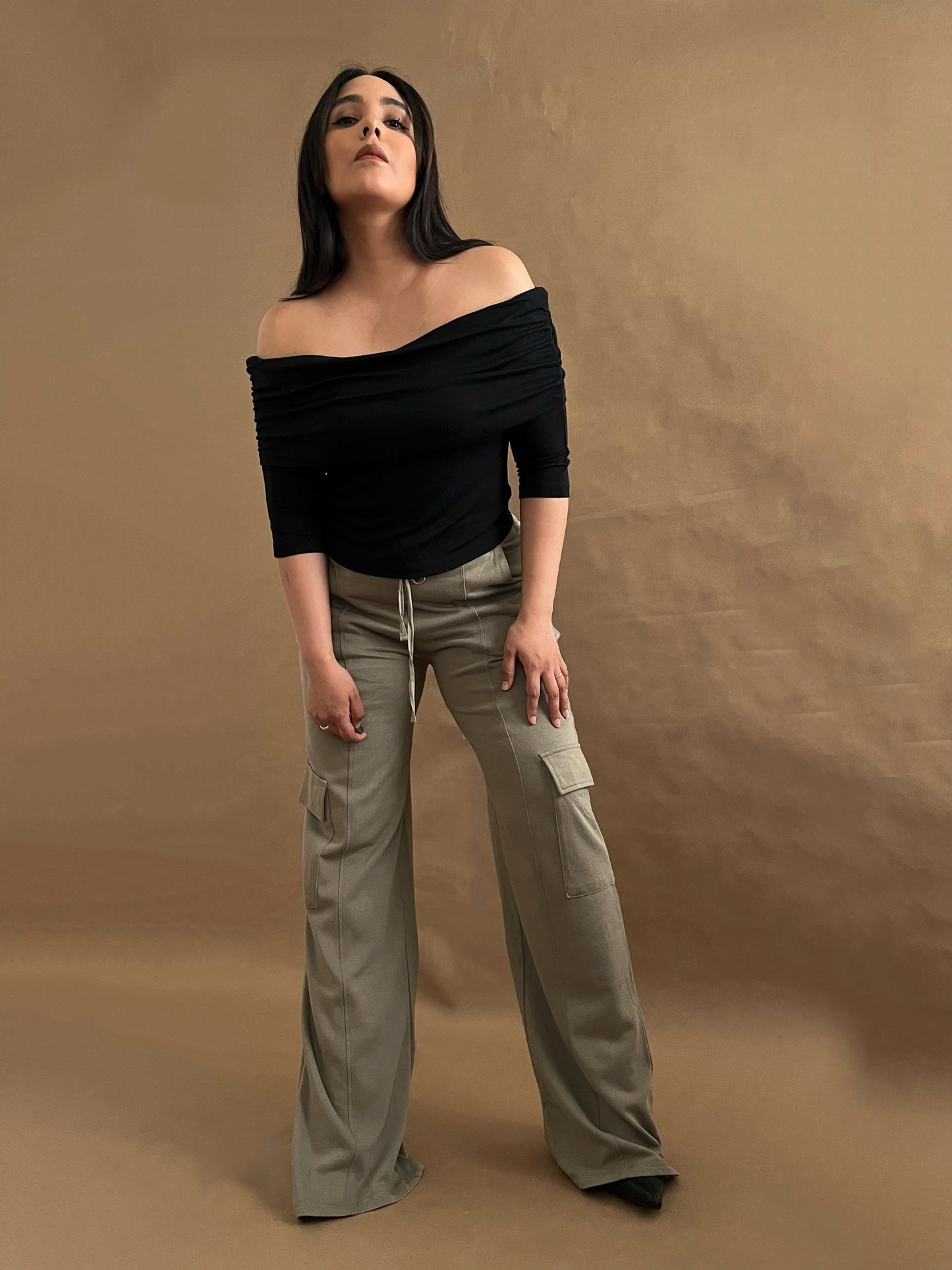 Off shoulder Ruched Top