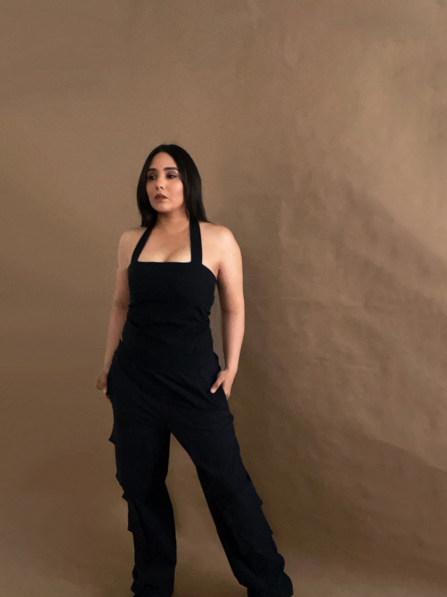Adjustable Zipped Halter Top