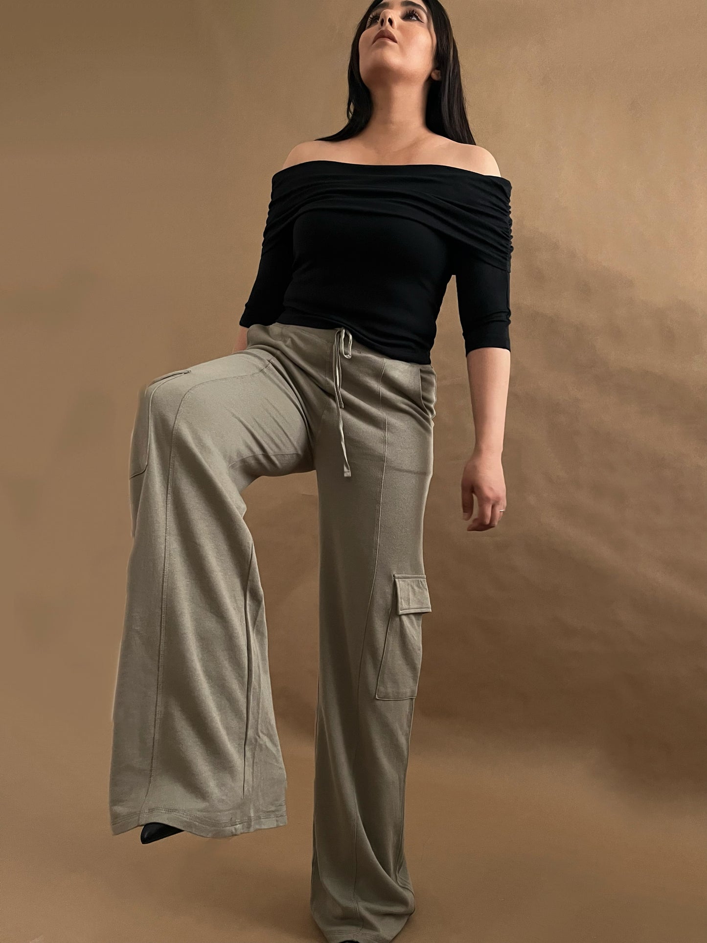 Off shoulder Ruched Top
