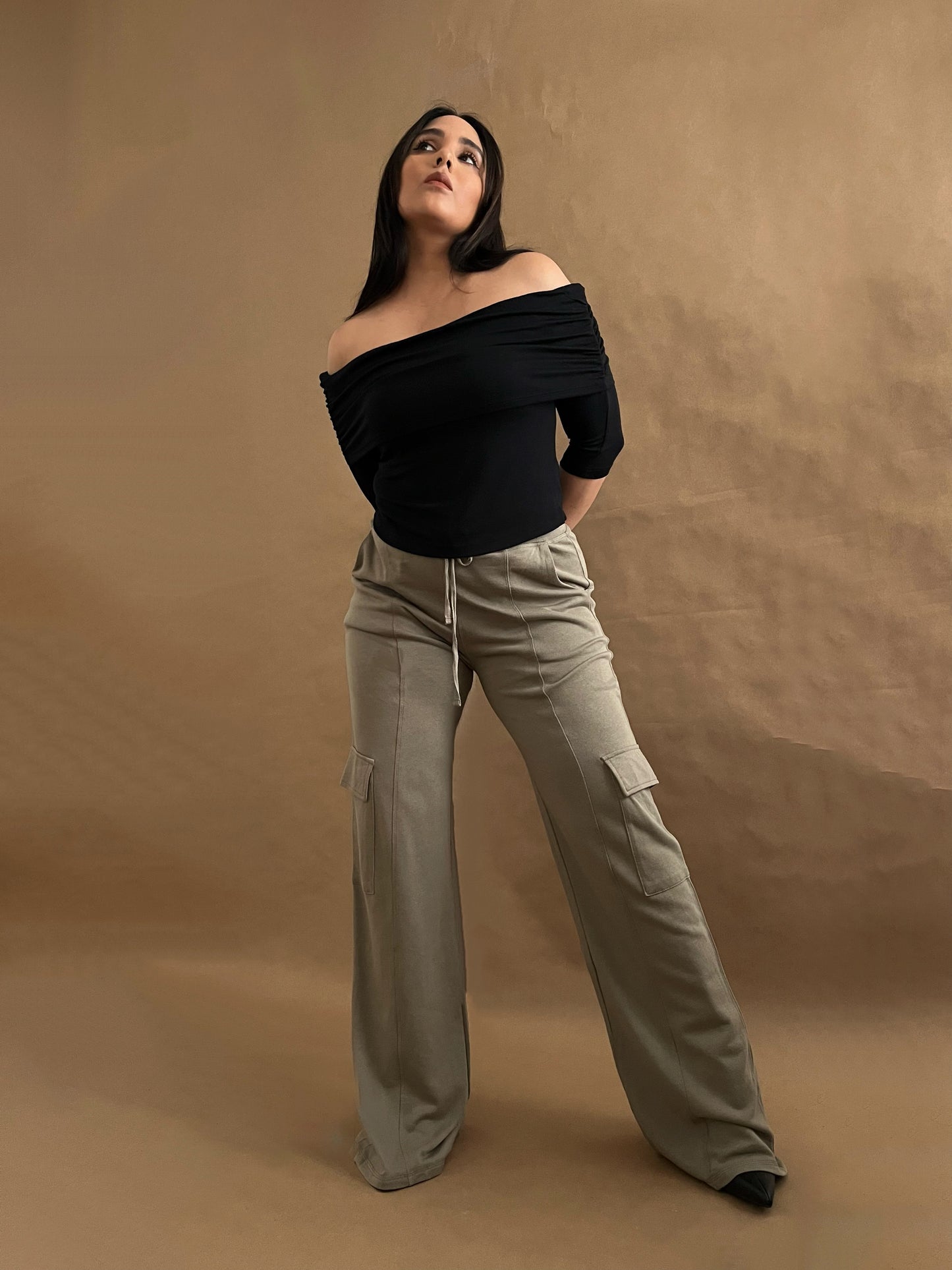 Off shoulder Ruched Top