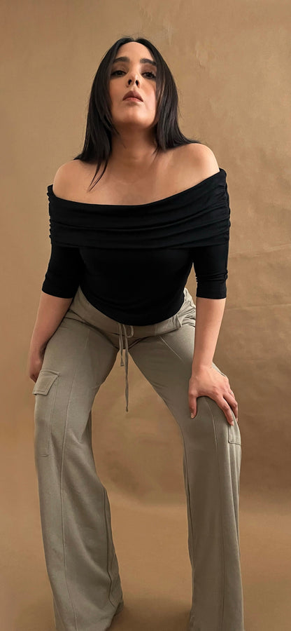 Off shoulder Ruched Top