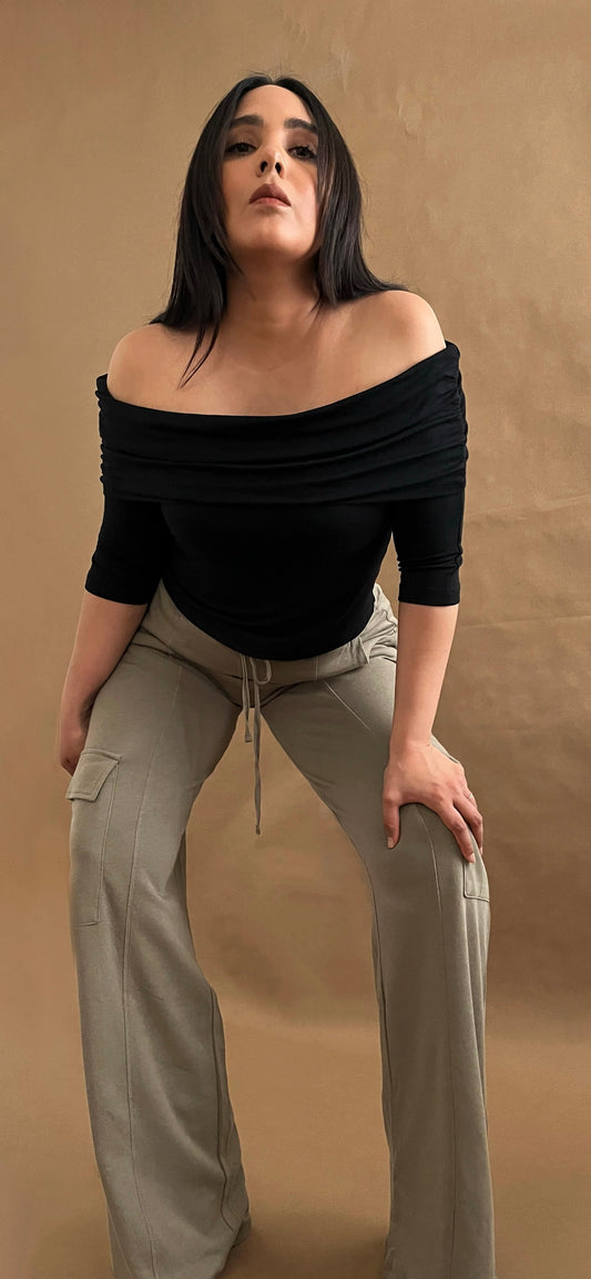 Off shoulder Ruched Top
