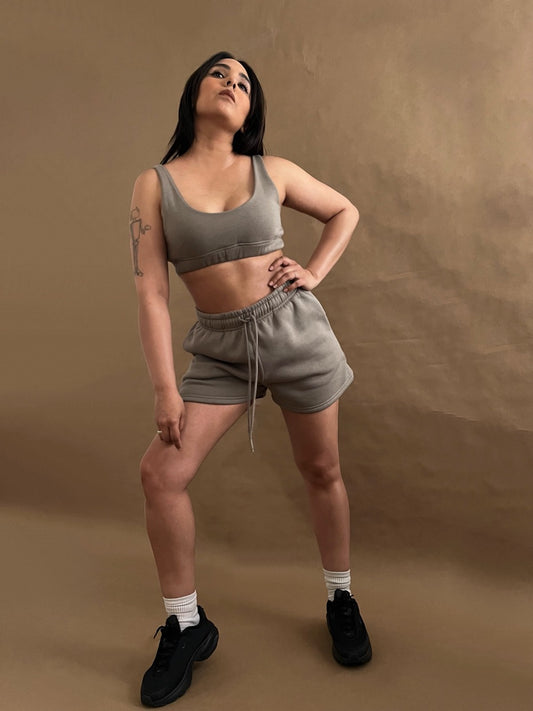 Cotton Blend Lounge Short